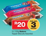 Bakers Topper Biscuits Assorted-3x125g