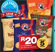 Bakers Mini Biscuits Assorted-Any 5 x 40g