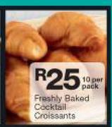 Freshly Baked Cocktail Croissants 10's-Per Pack