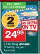 Danone Nutriday Yoghurt-2 X 6X100g