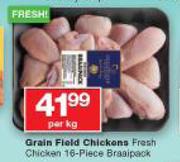 Grain Field Chickens Fresh Chicken 16 Piece Braaipack-Per Kg
