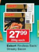 Eskort Rindless Back/Streaky Bacon-200g Each