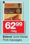 Eskort Gold Medal Pork Sausages-750g