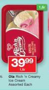Ola Rich'N Creamy Ice Cream-1.5L Each