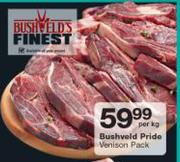 Bushveld Pride Venison Pack-Per Kg