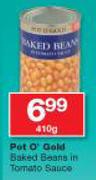 Pot O Gold Baked Beans In Tomato Sauce-410g