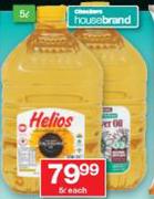 Helios/Housebrand Pure Sunflower Cooking Oil-5Ltr Each
