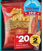 Fatti's & Moni's Spaghetti/Macaroni-For Any 2 x 500g