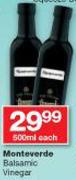 Monteverde Balsamic Vinegar-500ml Each