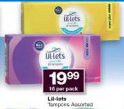 Lil-Lets Tampons Assorted-15 Per Pack