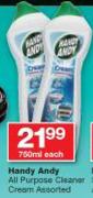 Handy Andy All Purpose Cleaner Cream Assorted-750ml Each