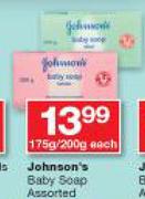 Johnson's Baby Soap Assorted-175/200g Each