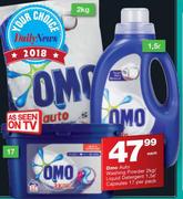 Omo Auto Washing Powder 2kg / Liquid Detergent 1.5Ltr or Capsules 17 Per Pack-Each
