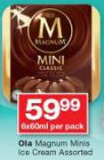 Ola Magnum Minis Ice Cream 6X60ml-Per Pack