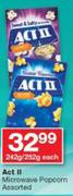 Act II Microwave Popcorn-242g/252g Each