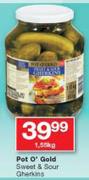 Pot O' Gold Sweet & Sour Gherkins-1.55Kg
