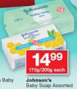 Johnson's Baby Soap Assorted-175/200g Each