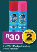 Pledge Furniture Polish Assorted-Any 2 x 275ml
