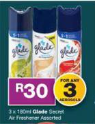 Glade Secret Air Freshener Assorted-Any 3 x 180ml