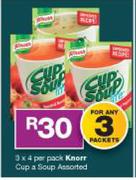 Knorr Cup A Soup Assorted-Any 3 x 4 Per Pack Packets