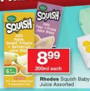 Rhodes Squish Baby Juice Assorted-200ml Each
