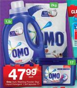 Omo Auto Washing Powder 2kg / Liquid Detergent 1.5Ltr Or Capsules 17-Each
