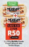 My O My Foods Frozen Mexican Mini Tortilla Wraps-2 x 350g