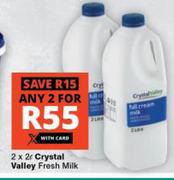 Crystal Valley Fresh Milk-2 x 2L