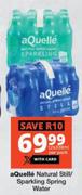 Aquelle Natural Still/Sparkling Spring Water-12 x 330ml Per Pack
