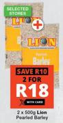 Lion Pearled Barley-2 x 500g
