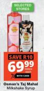 Osman's Taj Mahal Milk Shake Syrup-500ml Each