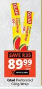Glad Perforated Cling Wrap-100m Each