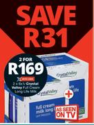 Crystal Valley Full Cream Long Life Milk-2 x 6 x 1L