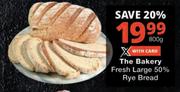 The Bakery Fresh Large 50% Rye Bread-800g