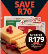 Crystal Valley Cheddar/Gouda Cheese-2 x 750g