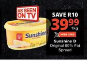 Sunshine D Original 60% Fat Spread-1Kg