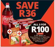 2xDr Oetker Ital Pizza Classic Or Coca Cola Original Taste Less Sugar/No Sugar Soft Drink 1.5L-For 3