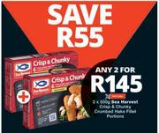 Sea Harvest Crisp & Chunky Crumbed Hake Fillet Portions-For Any 2 x 500g