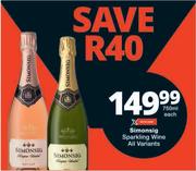 Simonsig Sparkling Wine (All Variants)-750ml Each