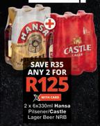 Hansa Pilsener/Castle Lager Beer NRB-2 x 6 x 330ml