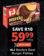 I&J Beefers Beef Burger Patties-500g