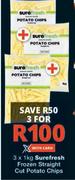 Surefresh Frozen Straight Cut Potato Chips-For 3 x 1Kg