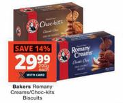 Bakers Romany Creams/Choc Kits Biscuits-200g Each