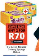 Tinkies Creamy Sponge Cakes-2 x 6 x 45g