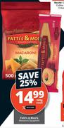 Fatti's & Moni's Macaroni/Spaghetti-500g Each