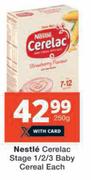 Nestle Cerelac Stage 1/2/3 Baby Cereal-250g Each