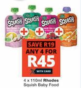 Rhodes Squish Baby Food-4 x 110ml