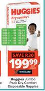 Huggies Jumbo Pack Dry Comfort Disposable Nappies-Per Pack