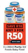 Purity 3rd Foods Baby Food-3 x 200ml