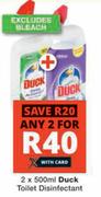 Duck Toilet Disinfectant-2 x 500ml